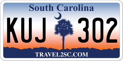 SC license plate KUJ302