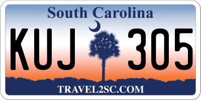 SC license plate KUJ305