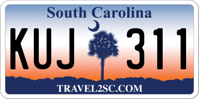 SC license plate KUJ311