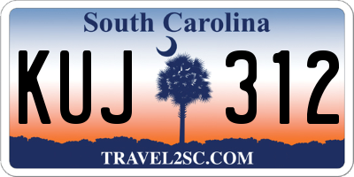 SC license plate KUJ312