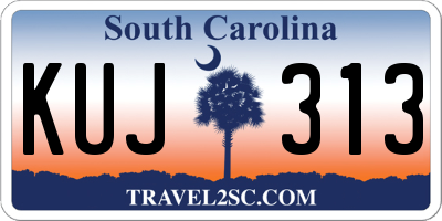 SC license plate KUJ313