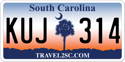SC license plate KUJ314
