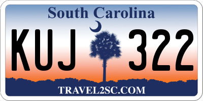 SC license plate KUJ322