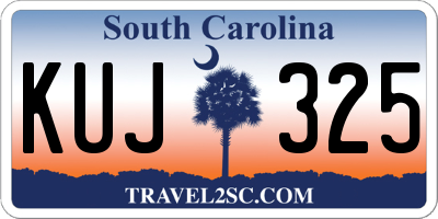 SC license plate KUJ325