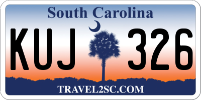SC license plate KUJ326