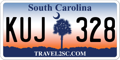 SC license plate KUJ328