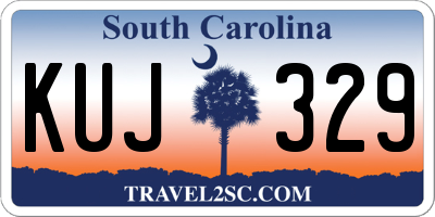 SC license plate KUJ329