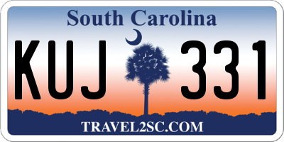 SC license plate KUJ331
