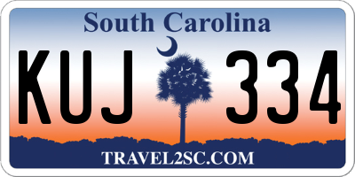 SC license plate KUJ334