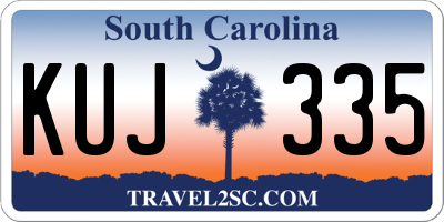 SC license plate KUJ335