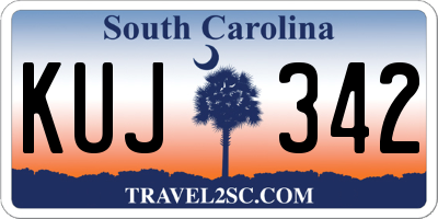 SC license plate KUJ342