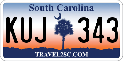 SC license plate KUJ343