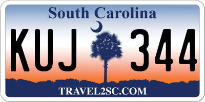 SC license plate KUJ344