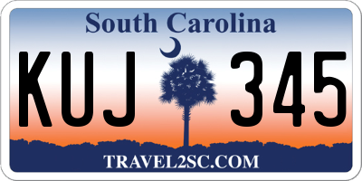 SC license plate KUJ345