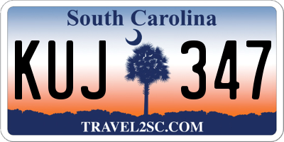 SC license plate KUJ347