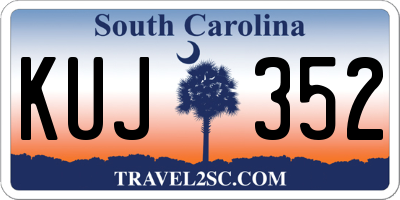 SC license plate KUJ352