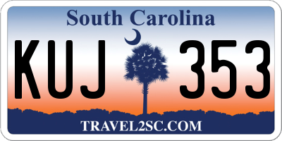 SC license plate KUJ353