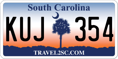 SC license plate KUJ354