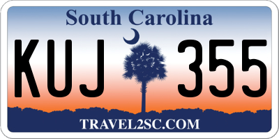 SC license plate KUJ355
