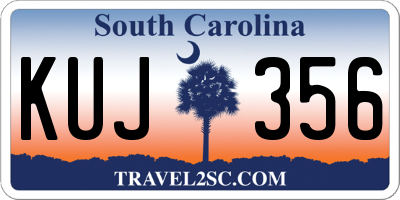 SC license plate KUJ356