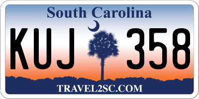 SC license plate KUJ358