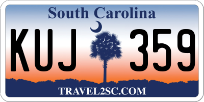 SC license plate KUJ359