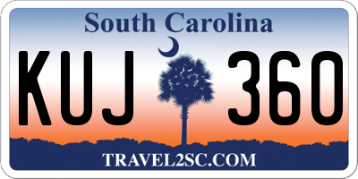 SC license plate KUJ360