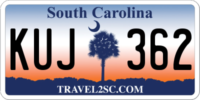 SC license plate KUJ362