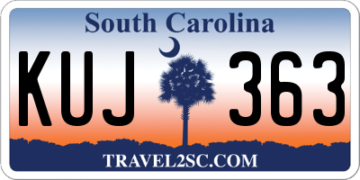 SC license plate KUJ363