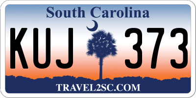 SC license plate KUJ373