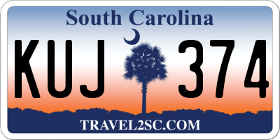SC license plate KUJ374