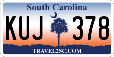 SC license plate KUJ378