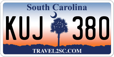 SC license plate KUJ380