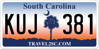SC license plate KUJ381