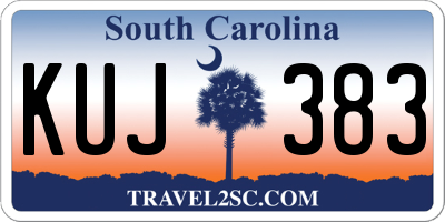 SC license plate KUJ383