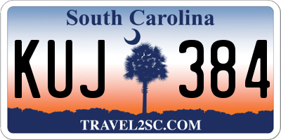 SC license plate KUJ384