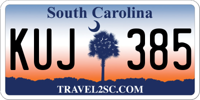 SC license plate KUJ385
