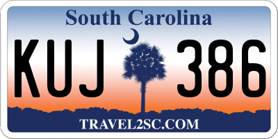 SC license plate KUJ386