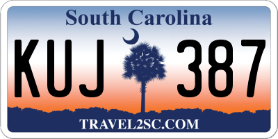 SC license plate KUJ387