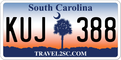 SC license plate KUJ388