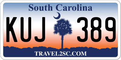 SC license plate KUJ389