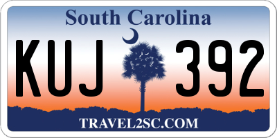SC license plate KUJ392