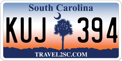 SC license plate KUJ394