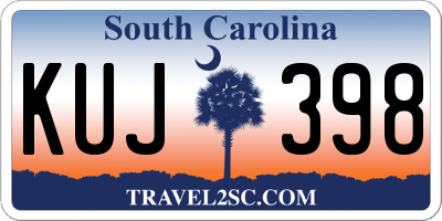 SC license plate KUJ398