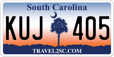 SC license plate KUJ405