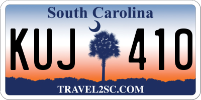 SC license plate KUJ410