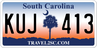 SC license plate KUJ413