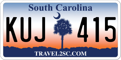 SC license plate KUJ415