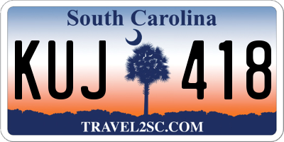 SC license plate KUJ418