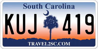SC license plate KUJ419